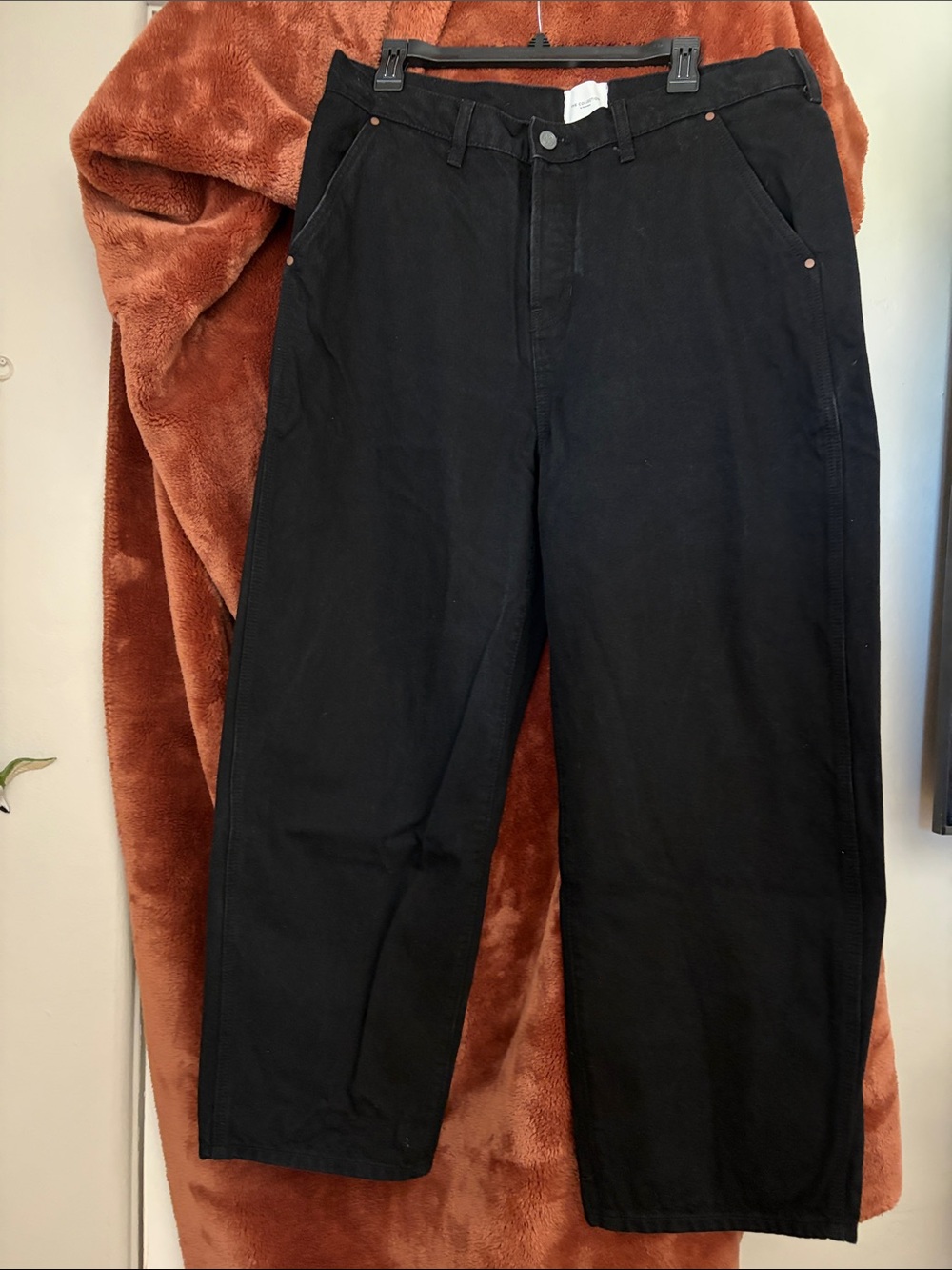 Reformation Black Relaxed Chinos
